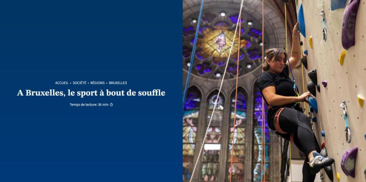 Image de l'articlke du Soir À Bruxelles, le sport à bout de souffle