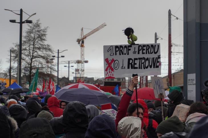 Photo de la manifestation des enseignants du 27 janvier 2025